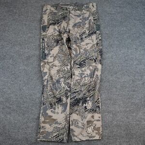 Sitka Ascent Optifade Pants Mens 36 Tall Camo Hunting Zip Pockets Softshell